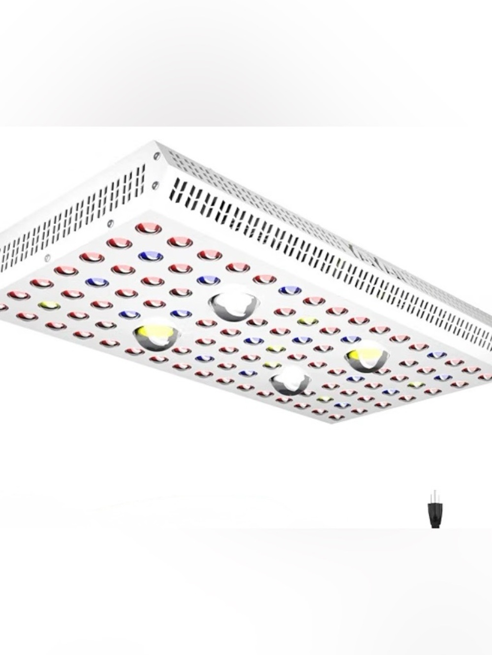Full-Spectrum LED Grow Light Panel - White with Red/Blue/Yellow Diodes